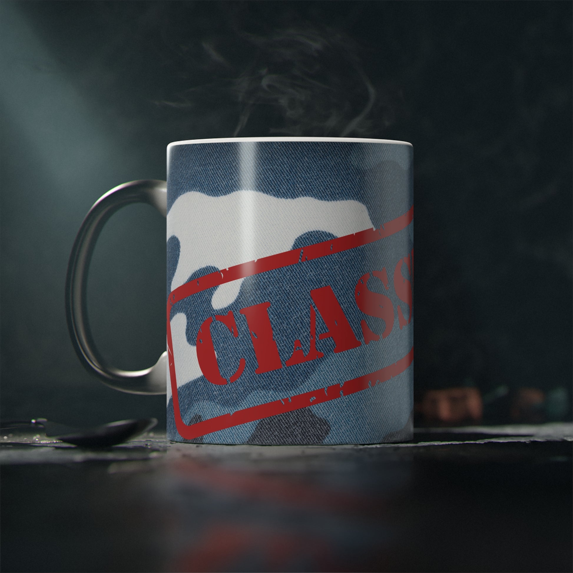 Classified Magic Mug | Unique Coffee Cup | Gift for Secret Agent & Spy Lovers