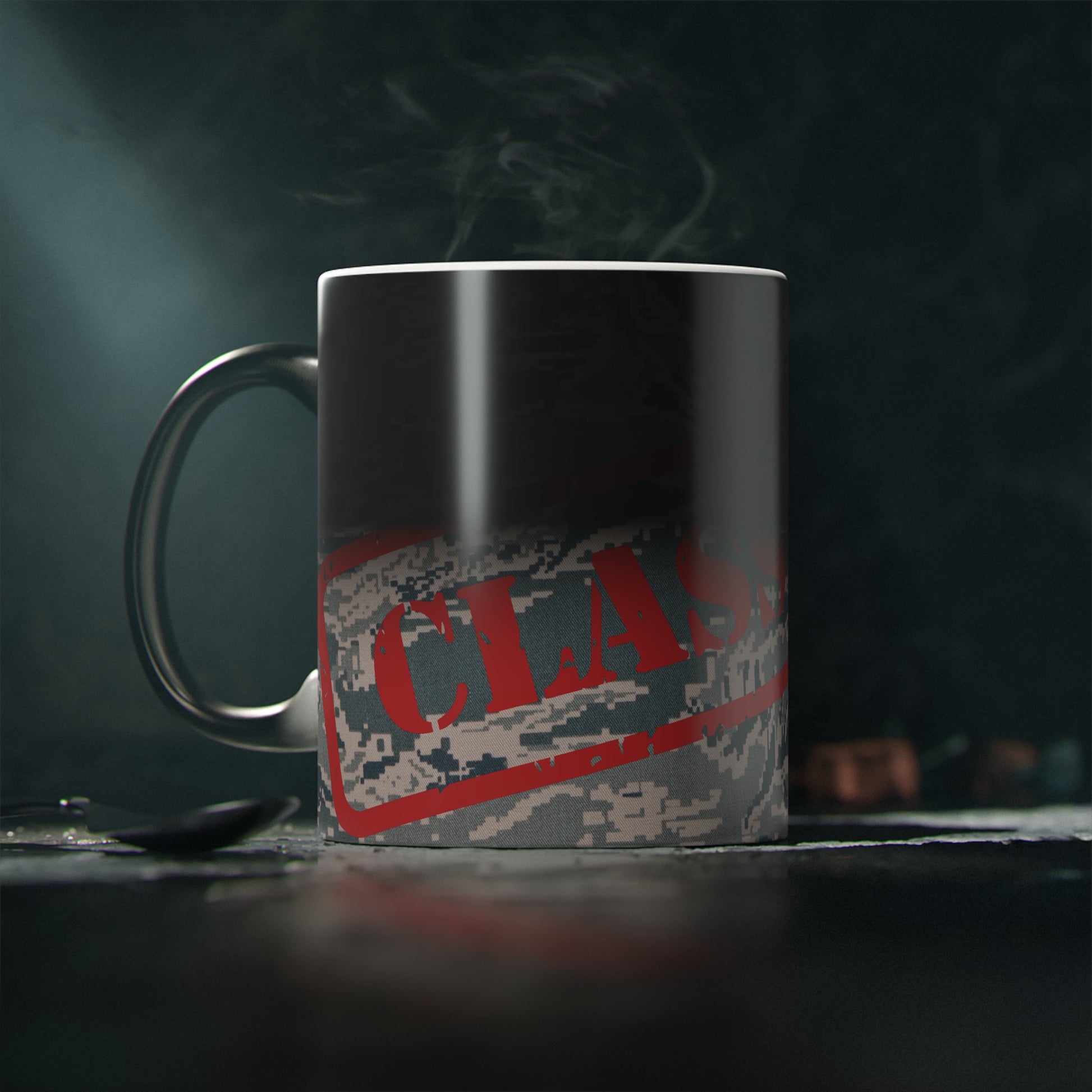 Classified Magic Mug | Unique Coffee Cup | Gift for Secret Agent & Spy Lovers