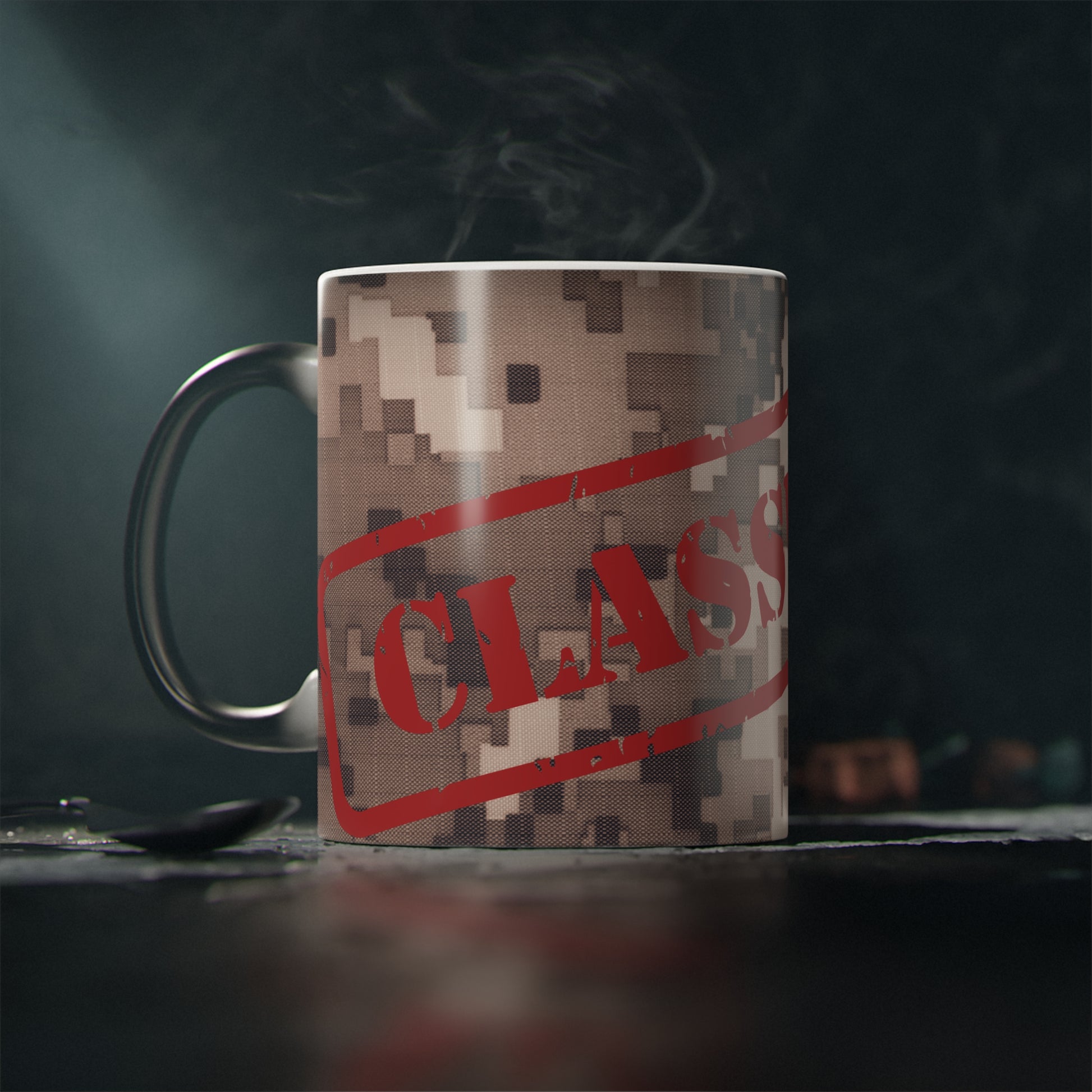 Classified Magic Mug | Unique Coffee Cup | Gift for Secret Agent & Spy Lovers