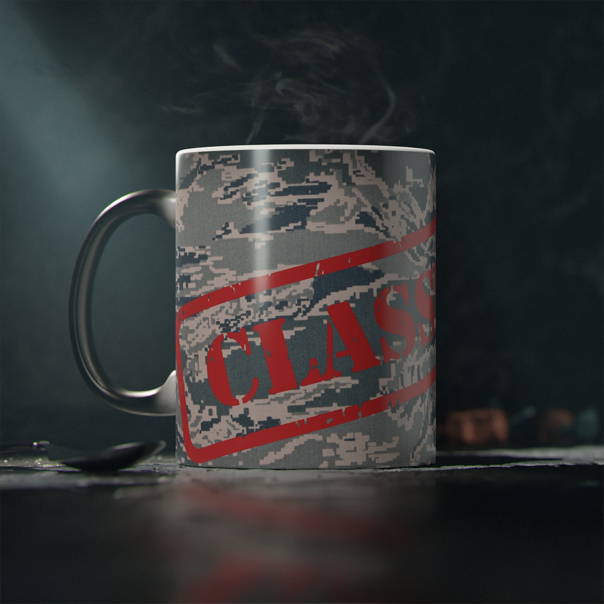 Classified Magic Mug | Unique Coffee Cup | Gift for Secret Agent & Spy Lovers