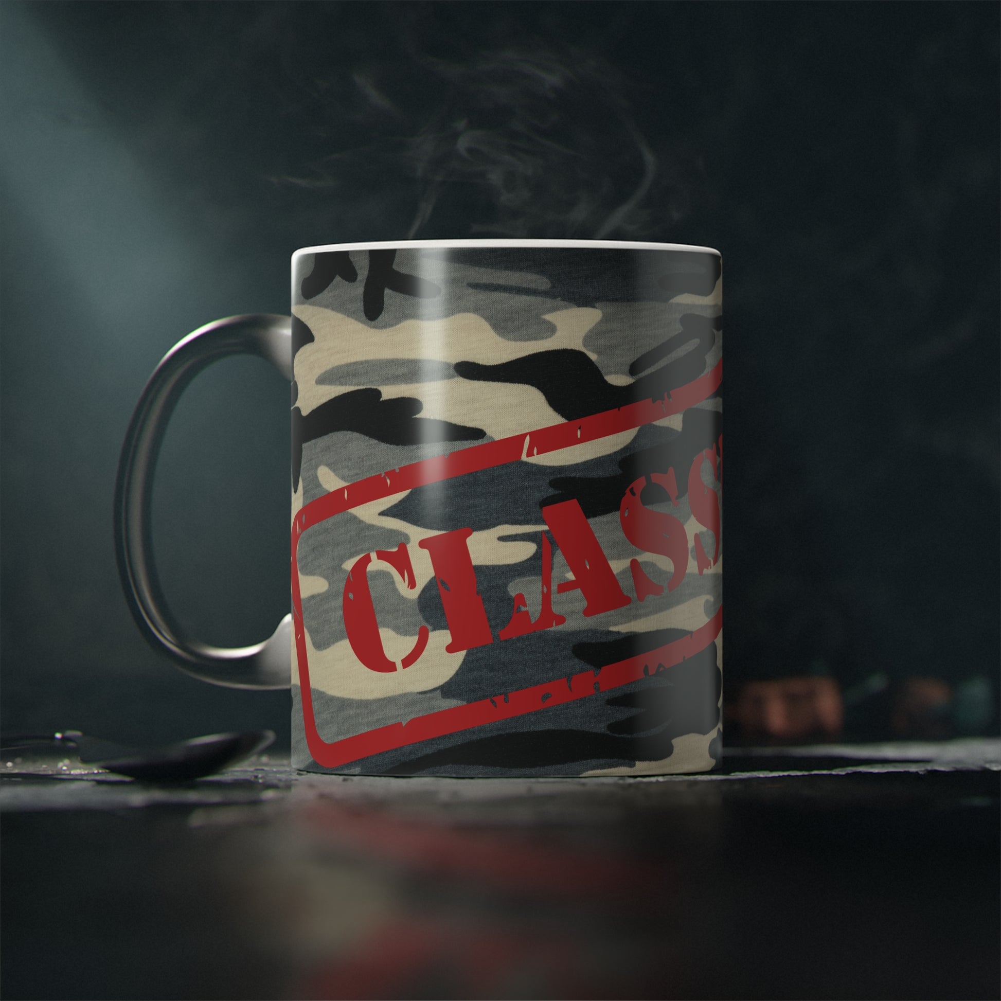 Classified Magic Mug | Unique Coffee Cup | Gift for Secret Agent & Spy Lovers