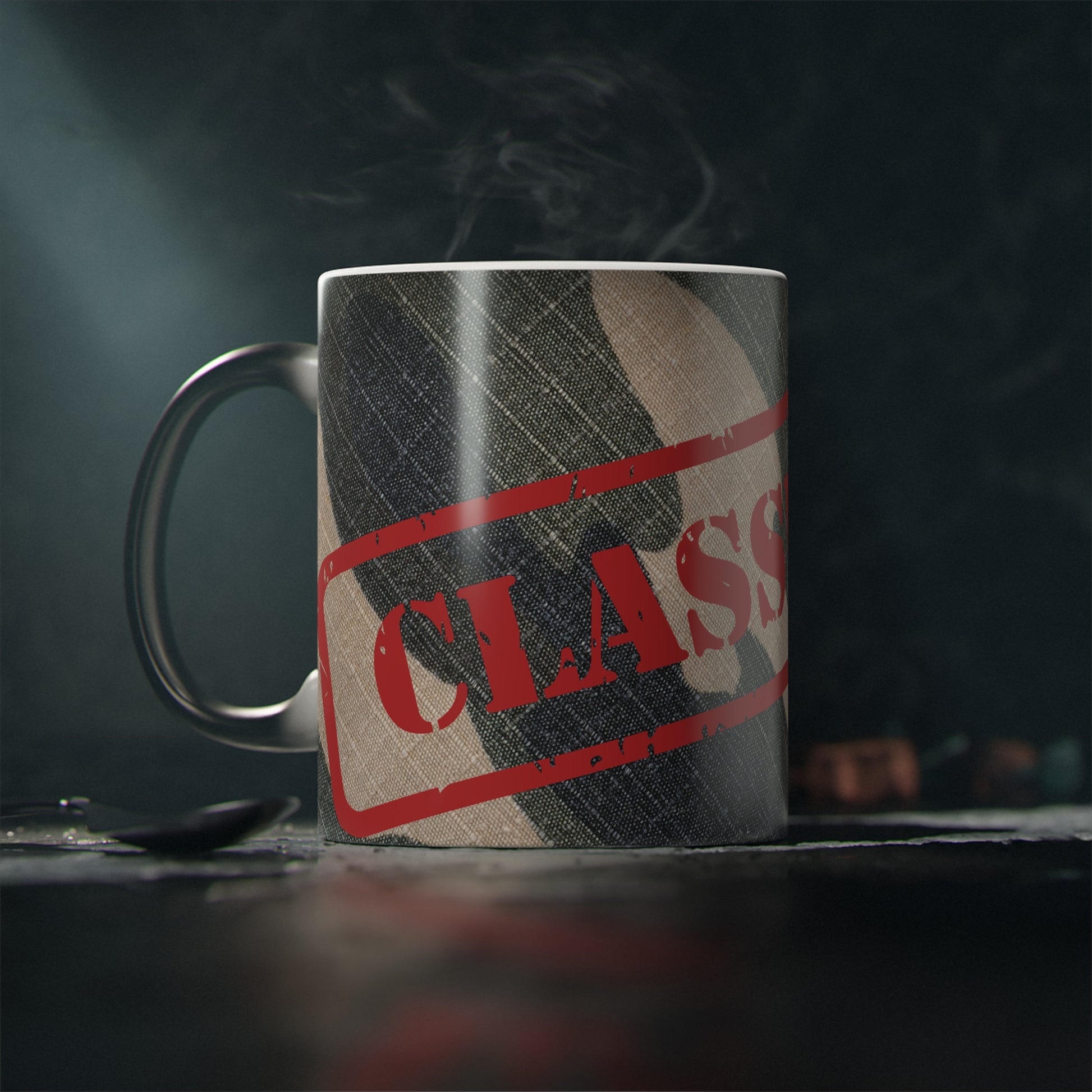 Classified Magic Mug | Unique Coffee Cup | Gift for Secret Agent & Spy Lovers