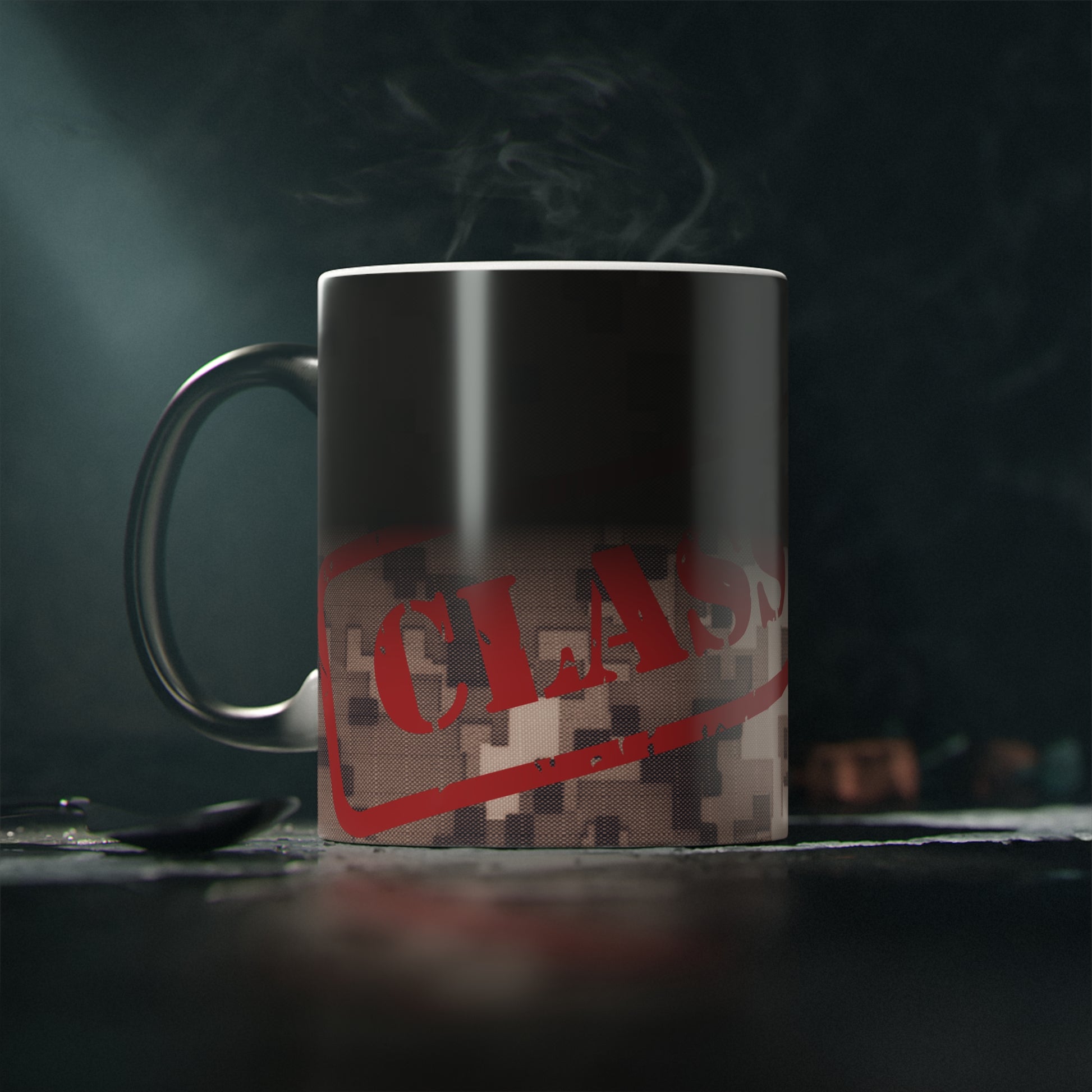 Classified Magic Mug | Unique Coffee Cup | Gift for Secret Agent & Spy Lovers