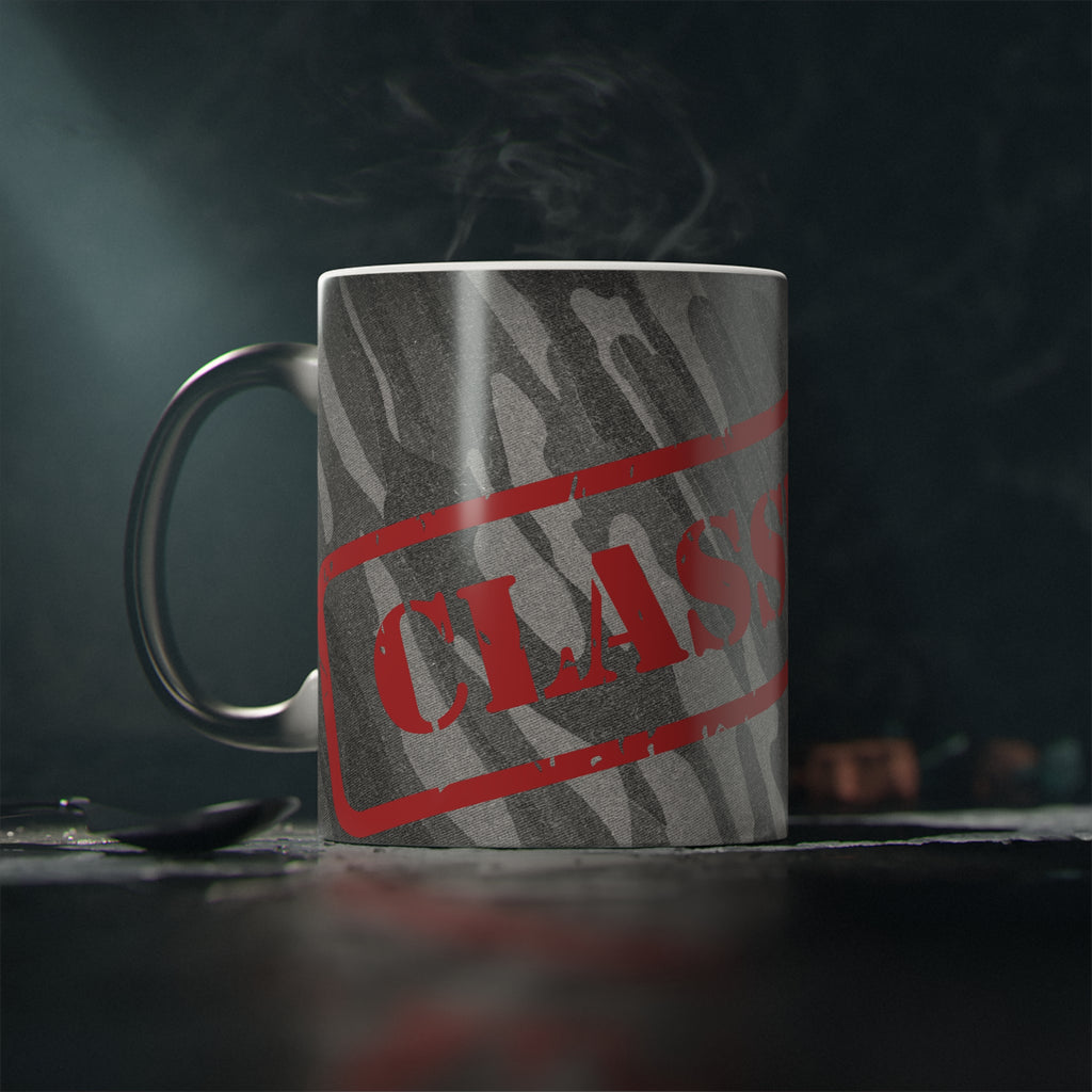 Classified Magic Mug | Unique Coffee Cup | Gift for Secret Agent & Spy Lovers